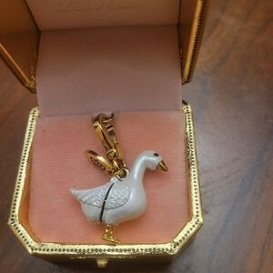 Juicy Couture Gold and White Goose Charm